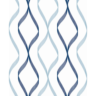 NextWall Ogee Ribbon - Celtic Blue & Dewdrop