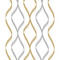 NextWall Ogee Ribbon - Silver & Gold