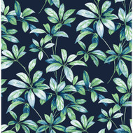 NextWall Leaf Trail - Navy & Spearmint