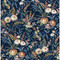 NextWall Vintage Floral - Navy Blue