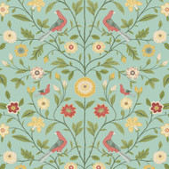 NextWall Bird Toile - Aquamarine