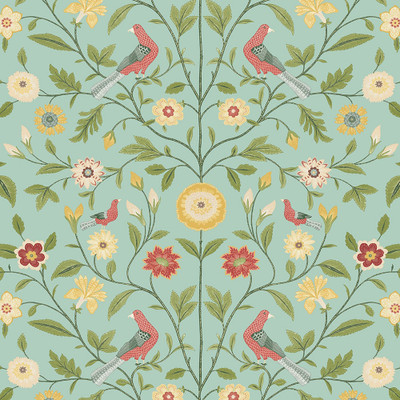 NextWall Bird Toile - Aquamarine