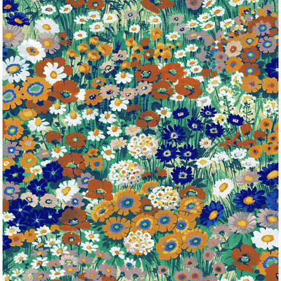 NextWall Floral Meadow - Summer Glades & Terra Cotta