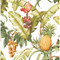 NextWall Pineapple Floral - Off-White