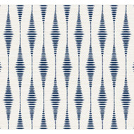 NextWall Striped Ikat - Navy Blue & Linen