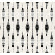 NextWall Striped Ikat - Ebony & Linen