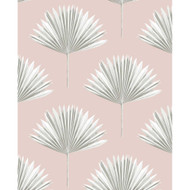 NextWall Tropical Fan Palm - Pink Mist