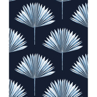 NextWall Tropical Fan Palm - Navy Blue