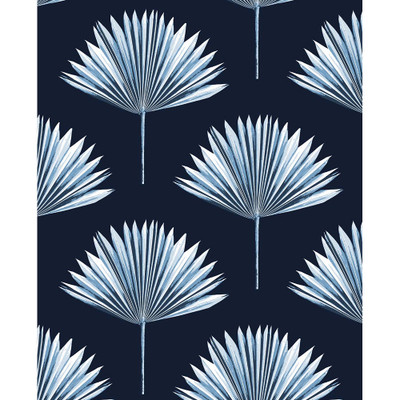 NextWall Tropical Fan Palm - Navy Blue
