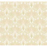 NextWall Peacock Leaves - Metallic Gold