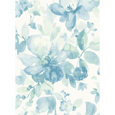 NextWall Watercolor Flower - Seaglass