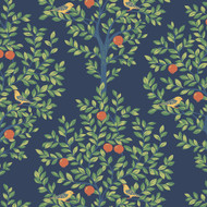 NextWall Fruit Tree - Navy Blue & Greenery