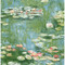 NextWall Lily Pond - Olive & Sky Blue