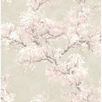 NextWall Cherry Blossom Grove - Parchment & Rose