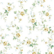 NextWall Blossom Floral Trail - Wheatfield & Sage
