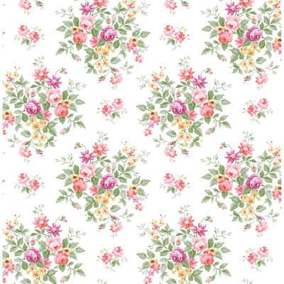 NextWall Floral Bunches - Watermelon & Buttercup
