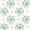 NextWall Floral Bunches - Blue Stream & Buttercup