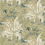 NextWall Floral Folly - Juniper & Parchment