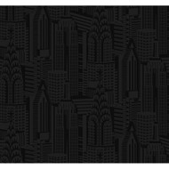 NextWall City Skyline - Cosmic Black