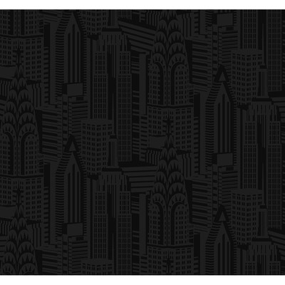 NextWall City Skyline - Cosmic Black