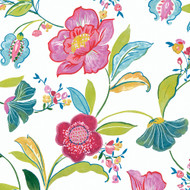 NextWall Painterly Floral - Magenta & Off-White