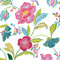 NextWall Painterly Floral - Magenta & Off-White