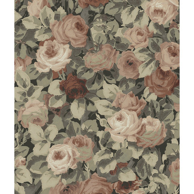 NextWall Rose Garden - Dusty Mauve & Ash Grey