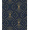 NextWall Gem Geometric - Dark Blue & Metallic Gold