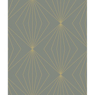 NextWall Gem Geometric - Grey & Metallic Gold