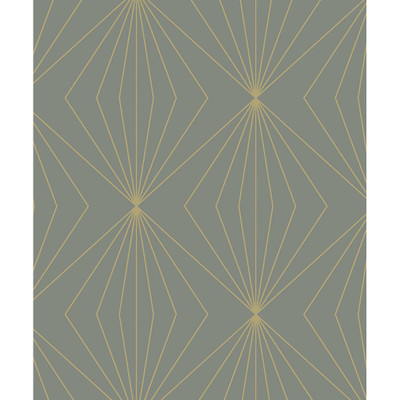 NextWall Gem Geometric - Grey & Metallic Gold