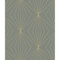 NextWall Gem Geometric - Grey & Metallic Gold