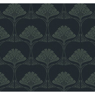 NextWall Deco Floral - Midnight Blue & Juniper