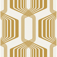 NextWall Striped Geo - Metallic Gold