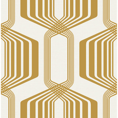 NextWall Striped Geo - Metallic Gold