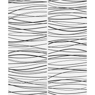 NextWall Wave Lines - Black