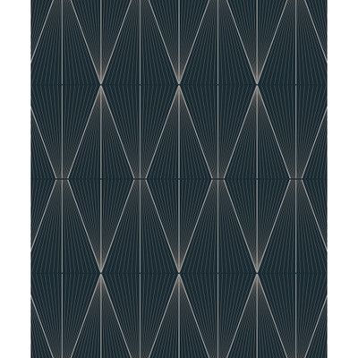 NextWall Geo Diamond - Blue Denim & Pewter