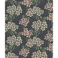 NextWall Floral Vine - Smoke & Laurel Green