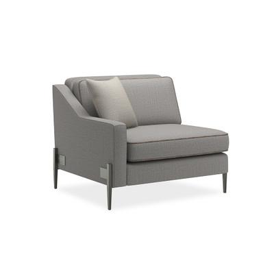 Caracole Remix Left Arm Chair - Grey