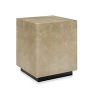 Caracole Cocktail Couture Square End Table - Taupe Silver Leaf