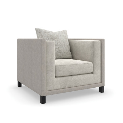 Caracole Tuxedo Chair - Faux Mohair