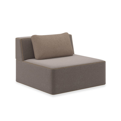 Caracole Marbella Armless Chair - Camel