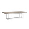 Caracole Wish You Were Here Dining Table - Flowing Sandstone - Brushed Chrome