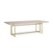 Caracole Wish You Were Here Dining Table - Creme Travertine - Whisper Of Gold