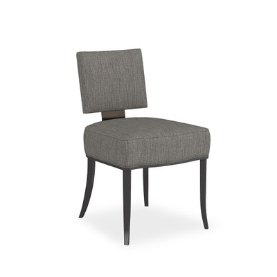 Caracole Reserved Seating Side Chair - Textured Grey - Seal Skin