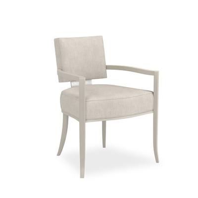 Caracole Reserved Seating Arm Chair - Cream - Matte Pearl