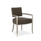 Caracole Reserved Seating Arm Chair - Camel - Soft Silver