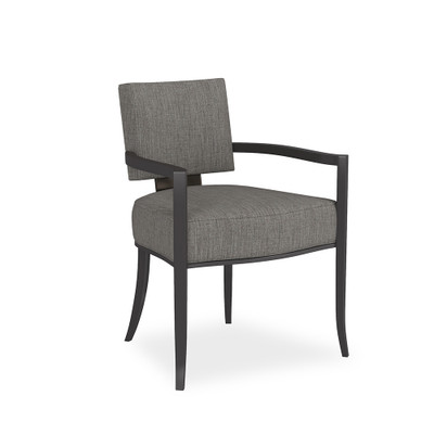 Caracole Reserved Seating Arm Chair - Textured Grey - Seal Skin