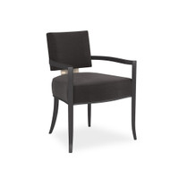 Caracole Reserved Seating Arm Chair - Black - Seal Skin