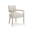 Caracole Reserved Seating Arm Chair - Textured Neutral - Soft Silver