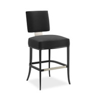 Caracole Reserved Seating Counter Stool - Black - Seal Skin